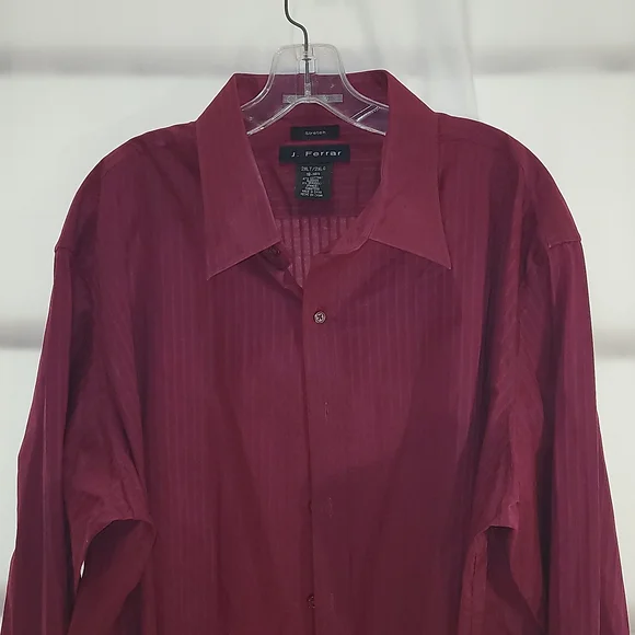Pre-owned Men's Marron J. Ferrar Dress Shirt 2XLT/2XLG Pre-owned Men's Marron J. Ferrar Dress Shirt 2XLT/2XLG